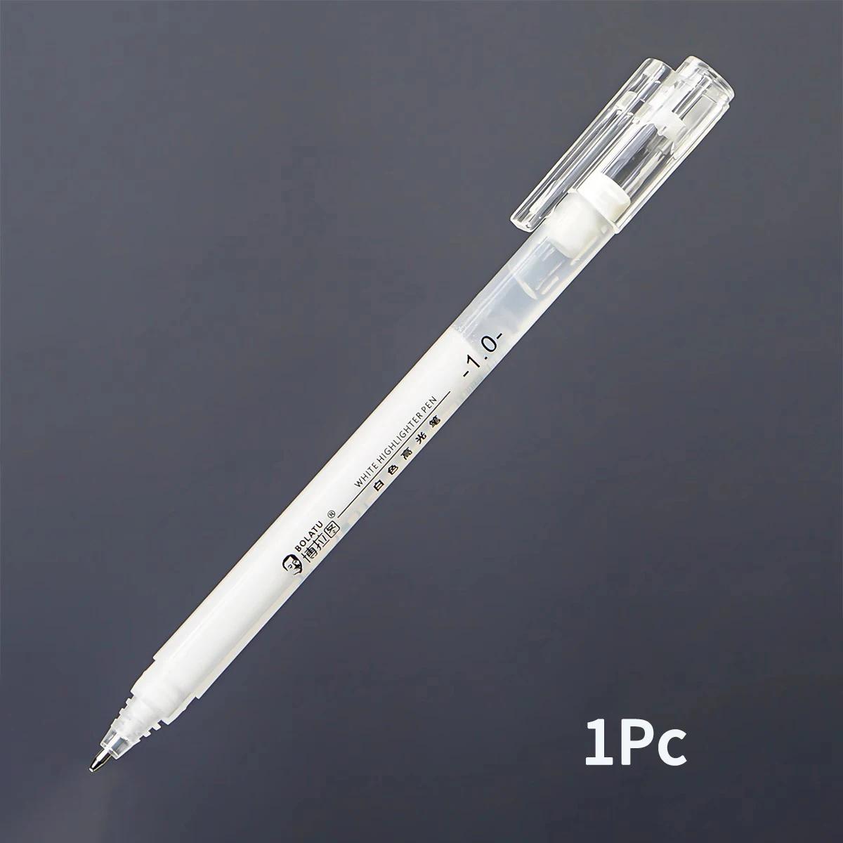 

White Marker Pens Gel Pens 1.0mm Waterproof White Ink DIY Graffiti Sketching Highlight Marker Stationery Writing School Supplies