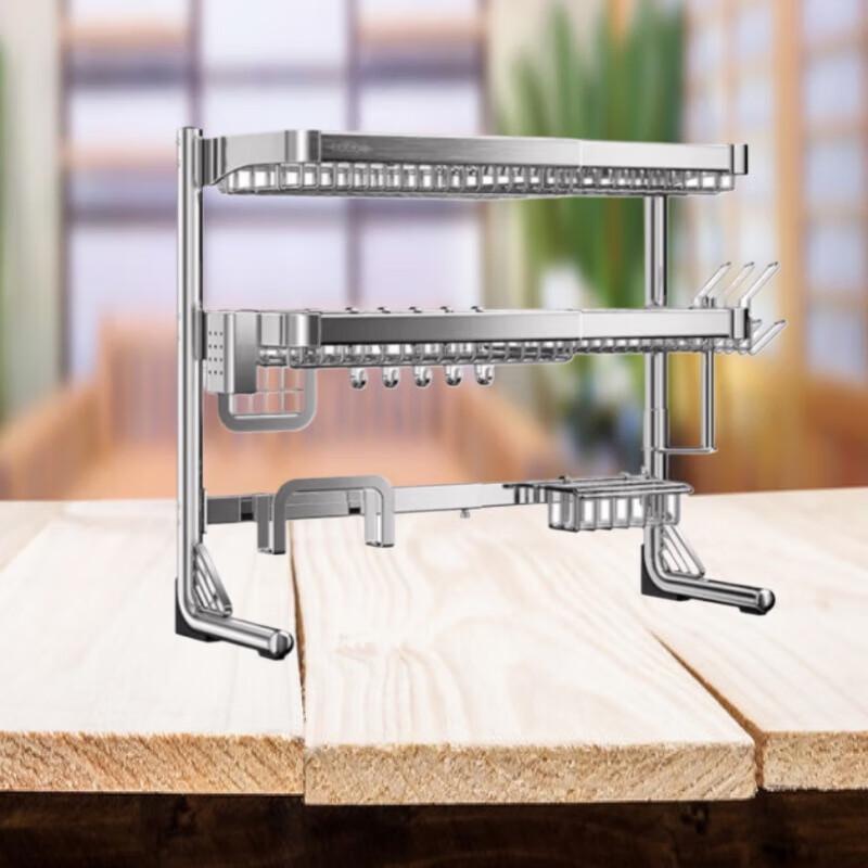 Beifu Ret retractable Stainless Steel Dish Drying Rack with Storage
