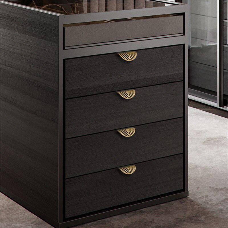 Blattförmige moderne Möbelschubladengriffe aus Messing Möbel Kleiderschrank Schubladenknopf Messing Türgriffe