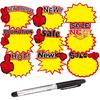 90 Pieces 7 x 5.5 Inch Sign Cards, Blank Star Sale Paper Signs Price Burst Signs Assorted Display Tags for Retail Store, Supermarket