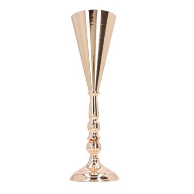 Golden Iron Vase European Style Exquisite Decorative Vintage Flower Vase for Wedding Hotel Party