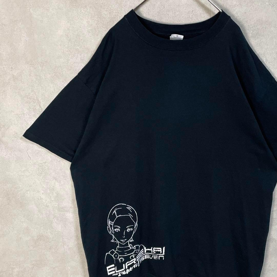 

[USED] Vintage 00s Eureka Seven anime short sleeve shirt in black with anemone pattern (1)