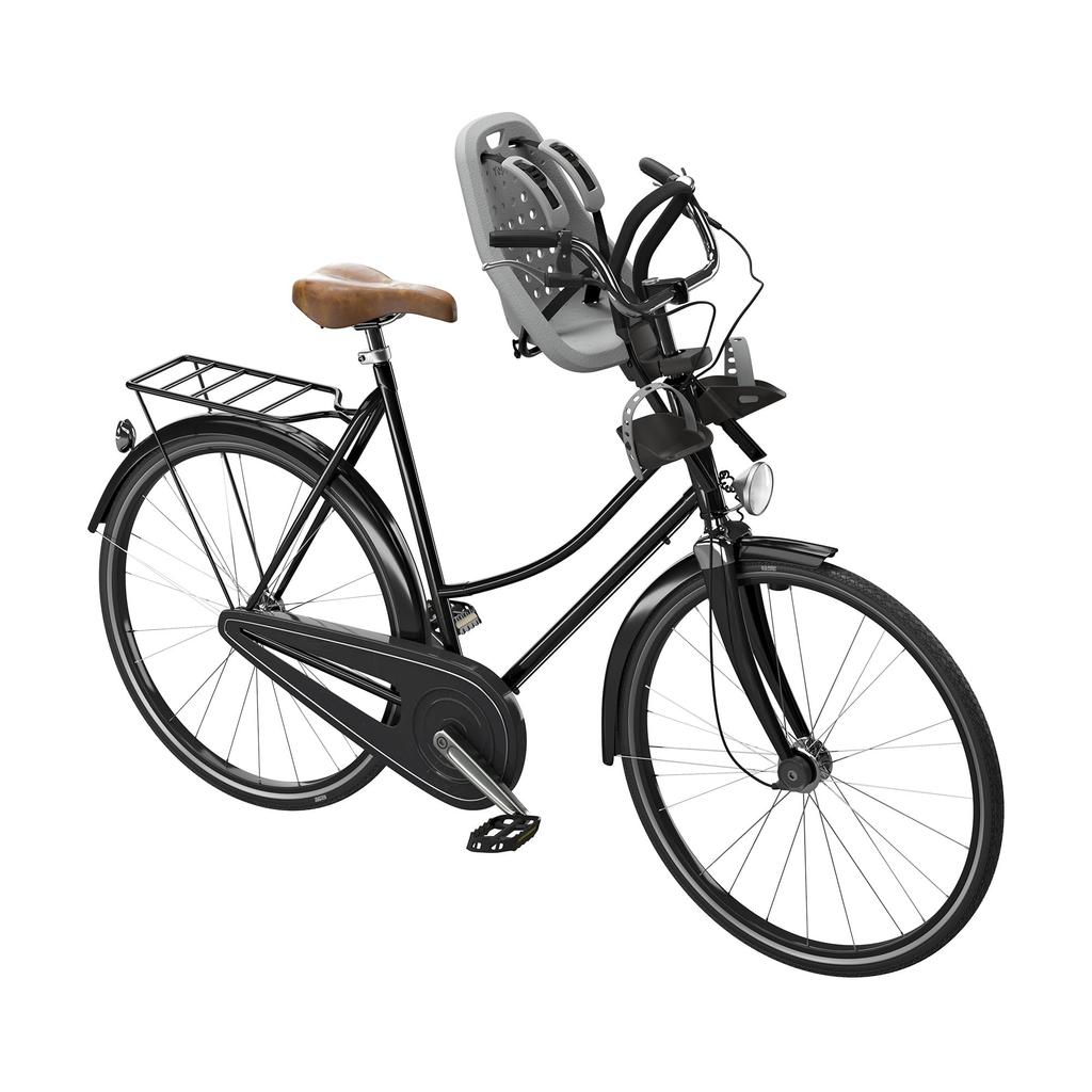 Yepp Mini Bicycle Child Seat with Anti-Theft Lock, Front Mount, and Mounting Brackets [Ages 1-3], Silver (20105silver)