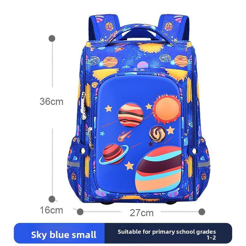 

Sesame Baby Cartoon School Backpack For Elementary Students With Eva Material And Breathable Design Blue Small