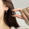 Elegant Leopard Print Gold Stud Earrings for Women - Chic Autumn/Winter Design