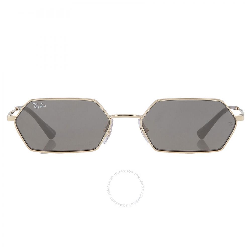 

Ray Ban Yevi Dark Grey Mirror Hexagonal Unisex Sunglasses RB3728 92136V 58