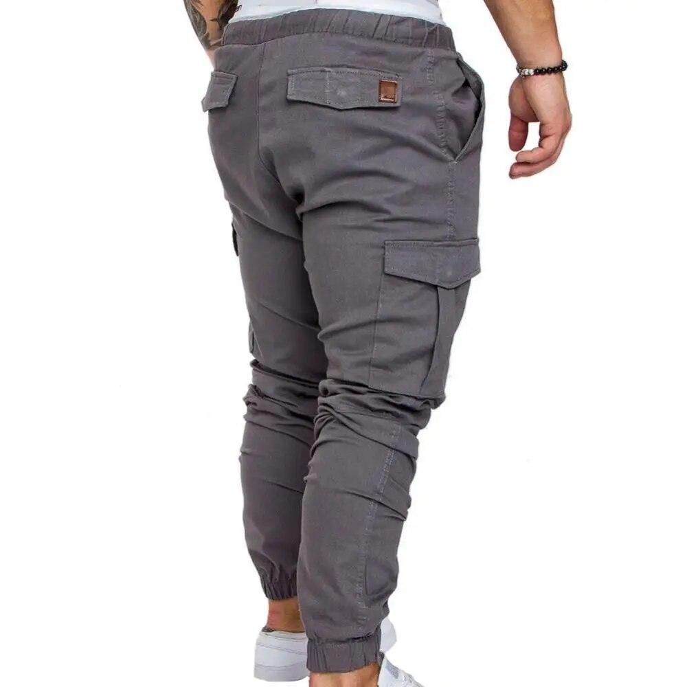 Men's Casual Jogging Pants Solid Color Pocket Pants Sports Pants Men's Trousers Street Hip Halen Jogging Pants