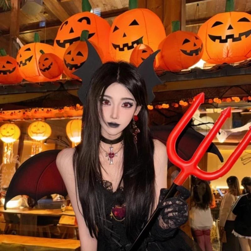 Black INS Devil Bat Wings Side Hair Clip Gothic Hairpin Halloween Costume Accessories for Unisex Party Decor Wing Hair Clips