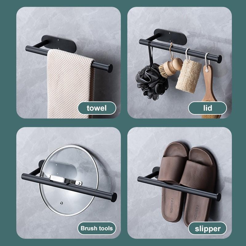 Adhesive Punch-free Toilet Roll Paper Towel Holder Organizer Wall Mount Storage Kitchen Bathroom No Drill Tissue Dispenser