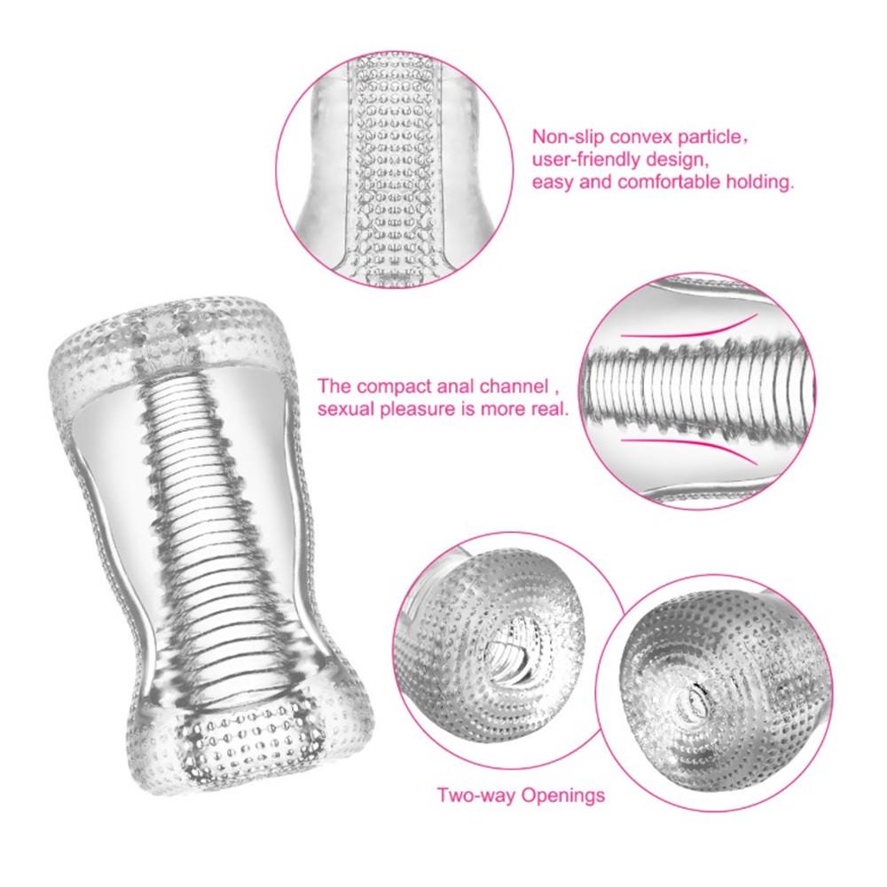 Male Masturbator Transparent Penis Trainer Sex Toys For Men Masturbatings Erotic Products Adult Toys