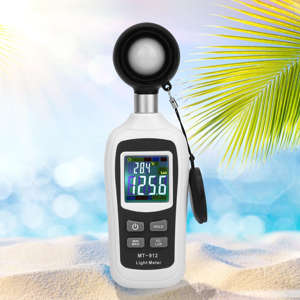 Portable 0 20000 Lx High Accuracy Digital Light Meter Photometer Illuminometer Luxmeter Temperature Measurer