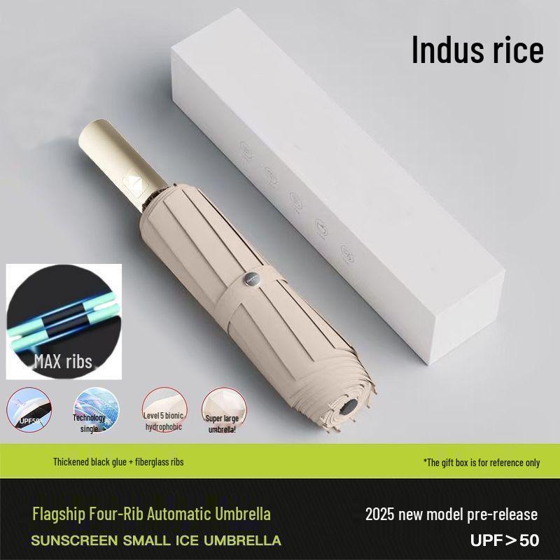 420-Bone Windproof Dual-Use Reinforced Folding Umbrella - Sunshade & Rain Protection for Men