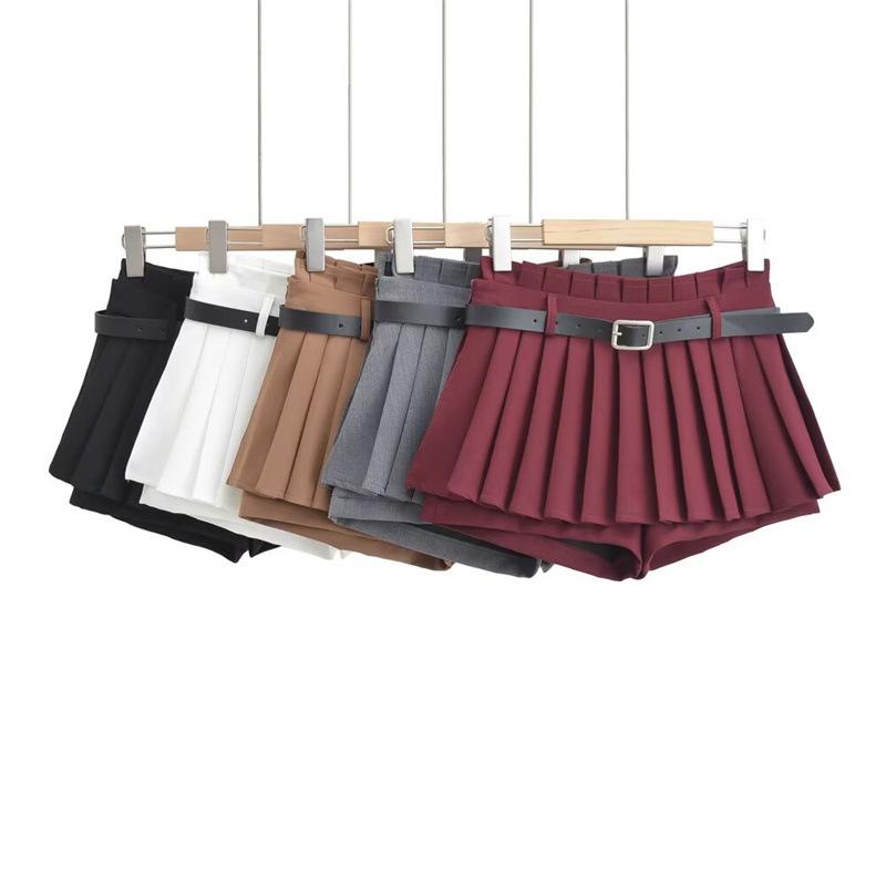 Women's High-Waisted Pleated Slimming Skirt - Spring/Autumn, Anti-Exposure, Age-Reducing, Hot Girl Style