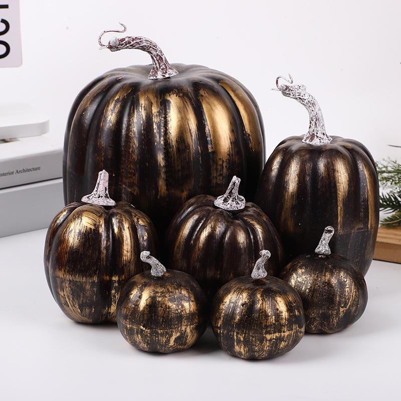 Autumn Decor Set: Foam Pumpkins, Pine Cones, and Maple Leaves for Halloween and Thanksgiving