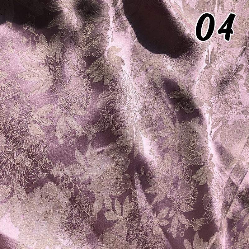 Two-color Embossed Peony Pattern Cheongsam Cloth Imitation Silk Skin Friendly Jacquard Fabric for Sewing Chinoiserie Hanfu Skirt