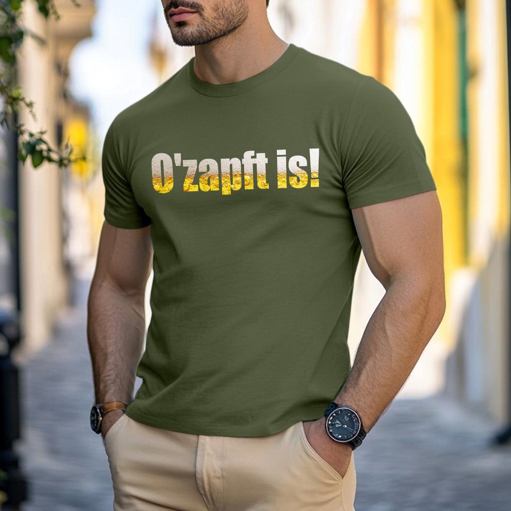 Herre Rundhals Casual Trykket Kortermet T-skjorte Topp