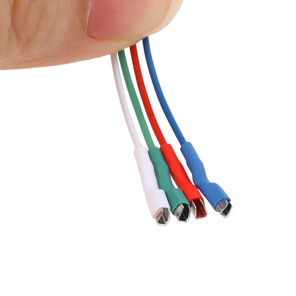 4Pcs Silver Leads Wires Header Wire Cable 40mm for 1.2-1.3mm Pins Turntable Phono Headshell Tonearm UNiversal