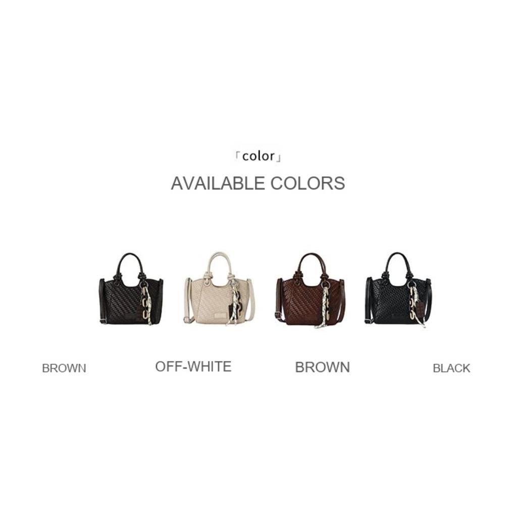 Xeie Thuk Handbag Women PU Leather Woven Texture Crossbody Daily Commute