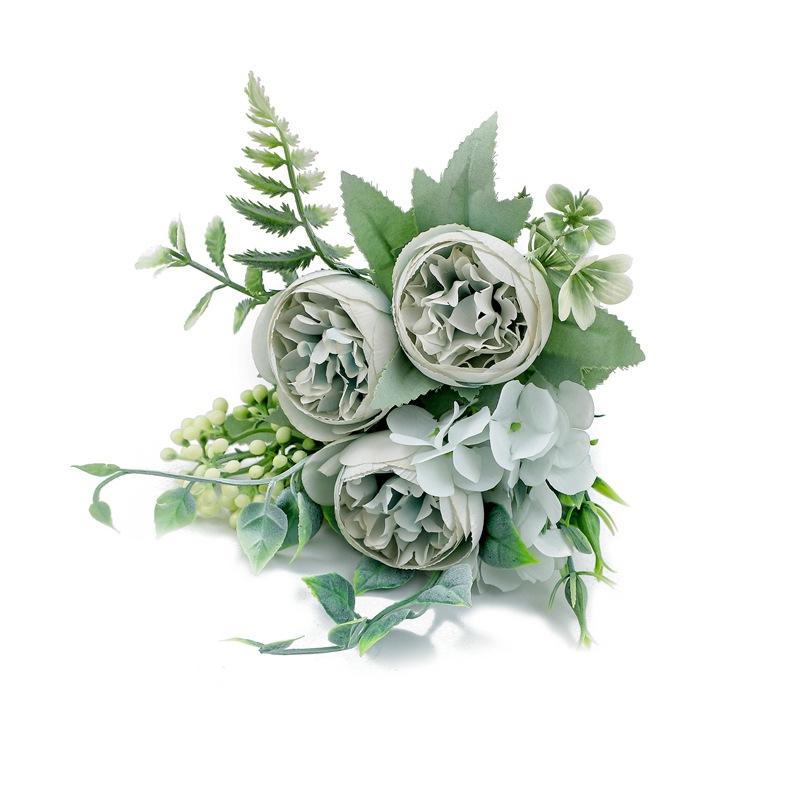 Wedding Simulation Bouquet Home Decoration Flower Simulation Rose Photography Bouquet Small Handle Flower Peony