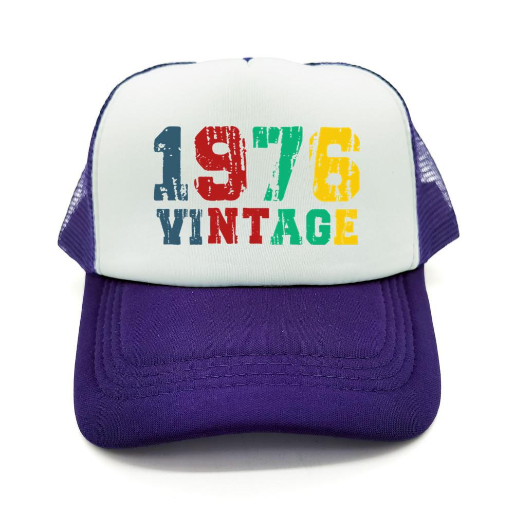 Made In 1976 Trucker Cap Unisex Birthday Gift Dad Hat Baseball Cap Unisex Outdoor Mesh Net Caps