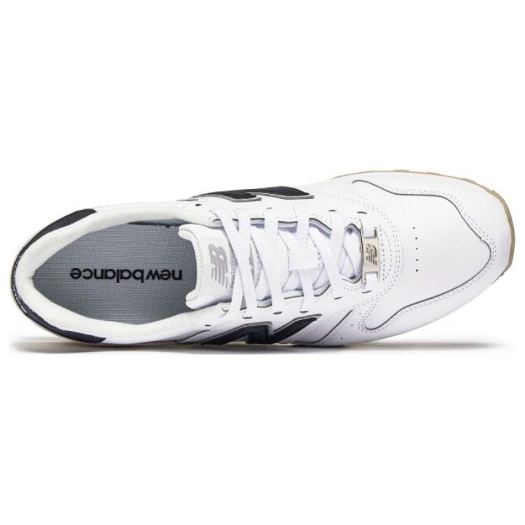 New Balance NB 373 Retro Lace-Up Patchwork Leather Synthetic Low-Top Casual Running Shoes Unisex Sneaker White Black ML373PA2