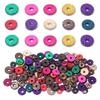 100pcs/lot Colored Button Wooden Beads Big Hole Flat Round Spacer Beads For Jewelry Making DIY Bracelet Necklace Accessories