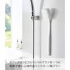 Yamazaki Silicone Body & Facial Brush, White, W7x D35.4x H10.2cm, Tower, Double-Sided, Wall Storage, 10555