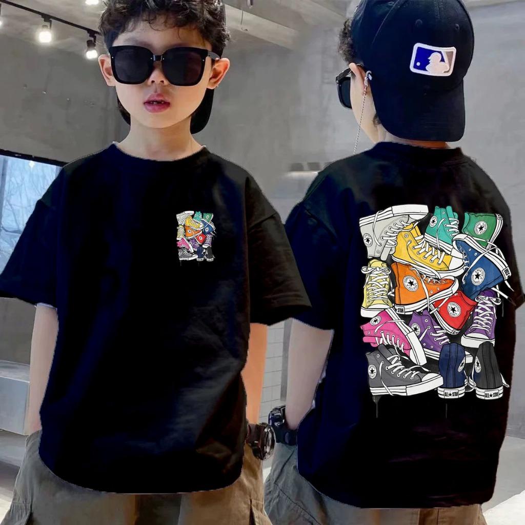 Round neck children's T-shirt cute, casual and lightweight