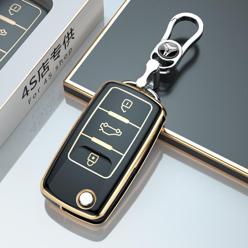 For Volkswagen VW Polo Golf Passat Tiguan Beetle Caddy T5 Up Eos Skoda Octavia Seat Leon Altea TPU Car Remote Key Case Cover