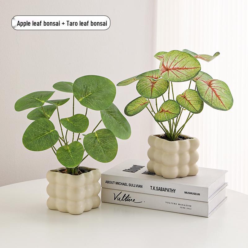Nordic Indoor Desktop Bonsai: Artificial Green Plants for Office Decoration