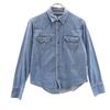 RALPH LAUREN SPORT Long Sleeve Denim Western Shirt 7 Indigo Blue Women Used