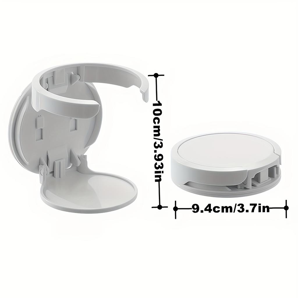 1 st Vit ABS Plast Fällbar Mugghållare | Justerbar Armdesign, Avtagbar & Lätt att Rengöra, Lämplig för Hem/ Kontor/ Sovsal/ Båt/ Husbil