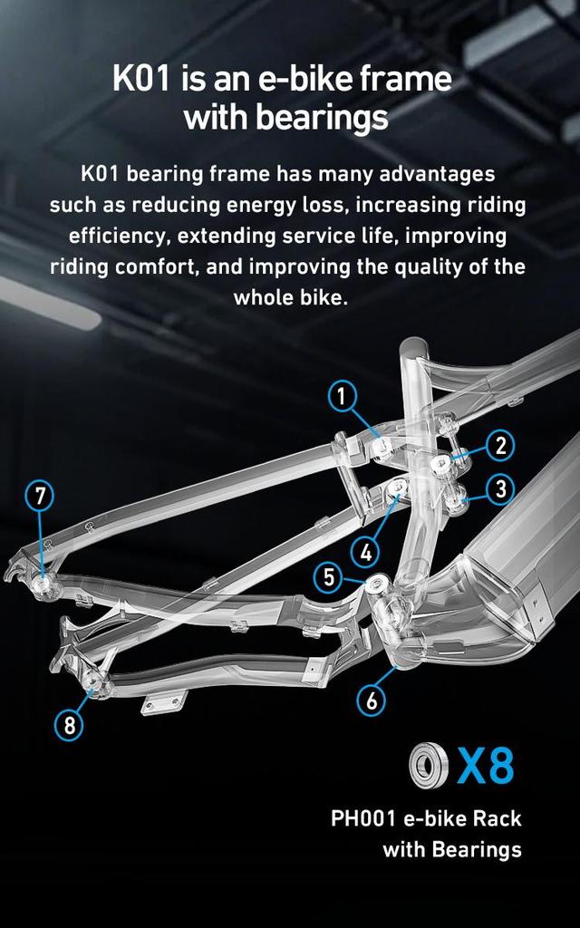 KIMDYMA K01 Rower Elektryczny 27.5 cala x 2.8 cala 1500W Górski Elektryczny Rower dla Dorosłych 48V 20Ah, 9 Biegów, Czujnik Momentu Obrotowego Pełne Zawieszenie E-Bike 140KM