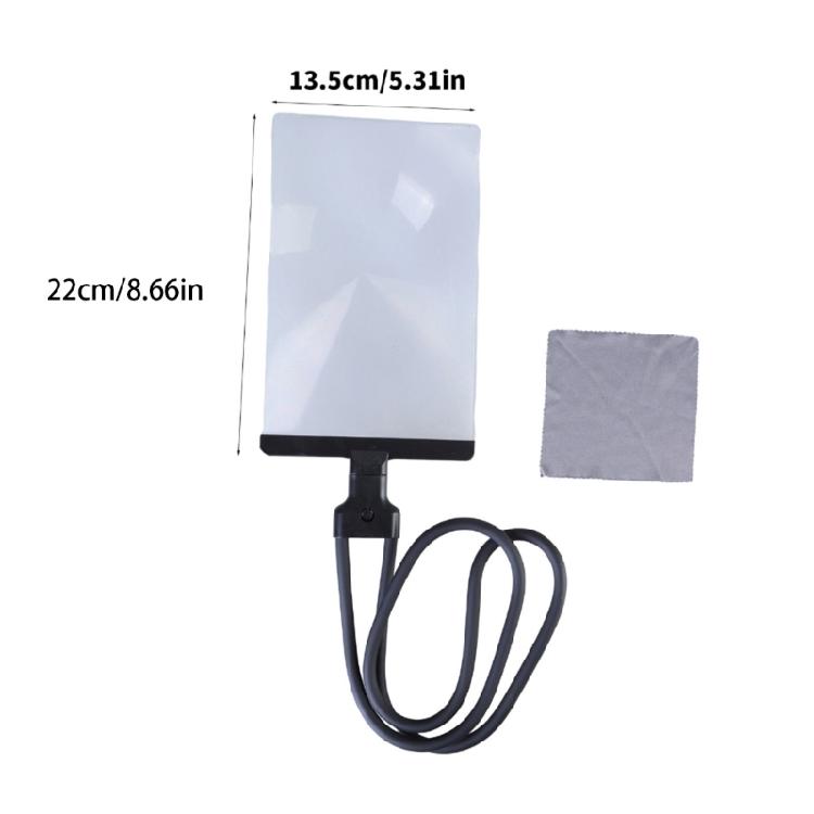 Handfree Magnifying Glass Neck Wear Reading Glasses with Adjustable Gooseneck for Fine Detail Work Reading Crafting Need