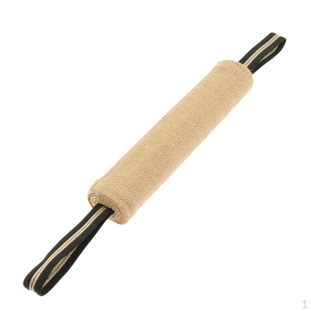 Biting Tug Toys with 2 Handles Jute Dog Chew Toy for Small Dogs Playing