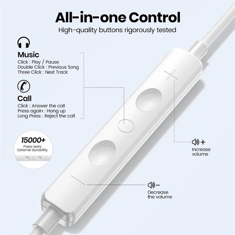 For 14 Lighting Earphones 13 12 11 Pro Max XR XS X SE 7 8 6 Plus Bluetooth In Ear Wired Earbuds Phone Accessories