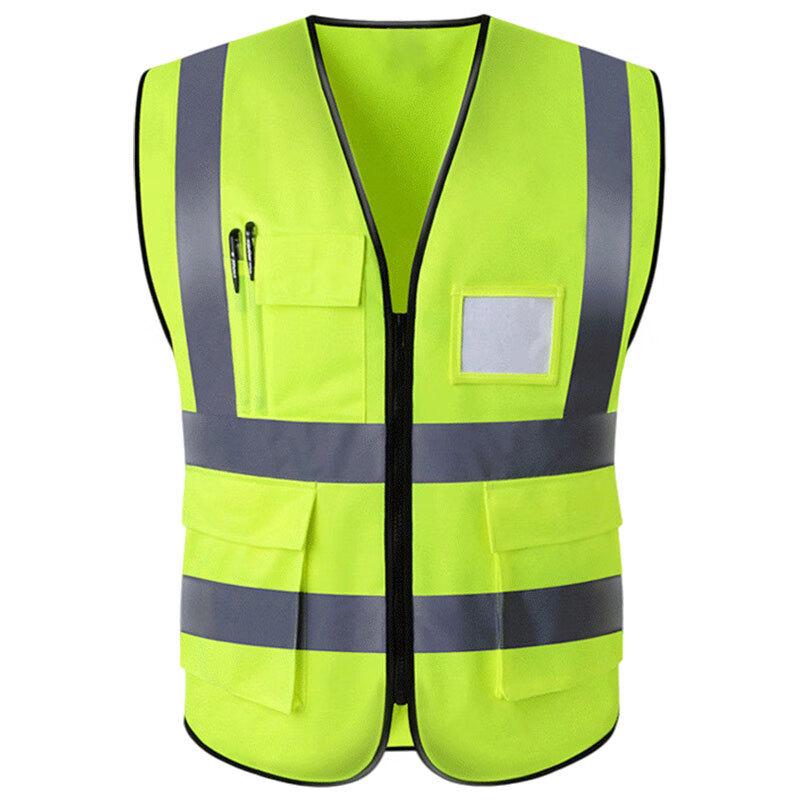OLOMM Multi-Pocket High-Visibility Reflective Safety Vest