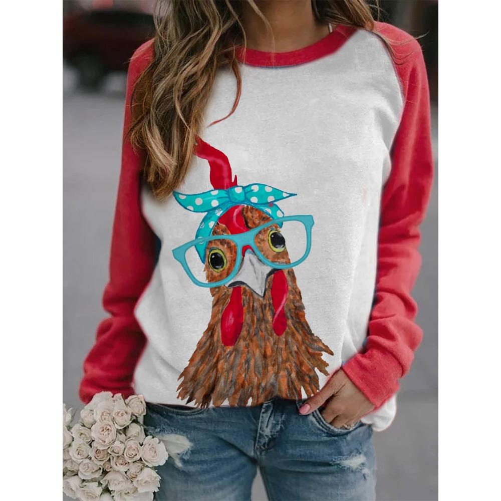 Herbst 3D Tierdruck Sweatshirts Modische Lässige Sport Langarm Damen Sweatshirts