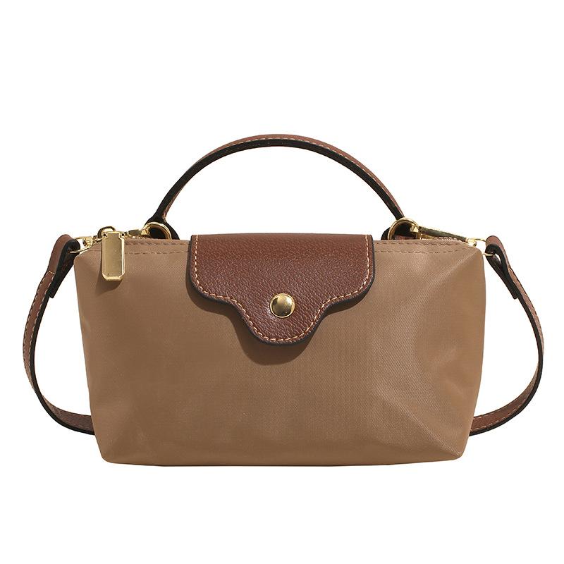 Wholesale new products niche simple contrasting color portable small bag women's leisure trendy versatile light splicing messenger change bag