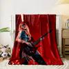 Rockstar Red Guitar Blanket for all seasons blanket lunch break throw gift