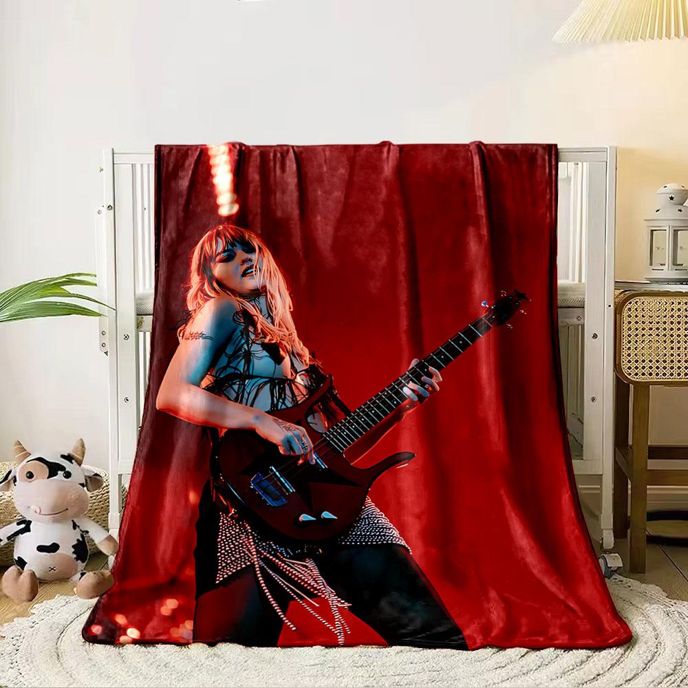 Rockstar Red Guitar Blanket for all seasons blanket lunch break throw gift