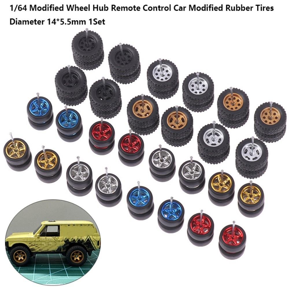 1Set 1/64 Modified Wheel Hub Diameter 14*5.5mm Diecast Alloy Car Hub