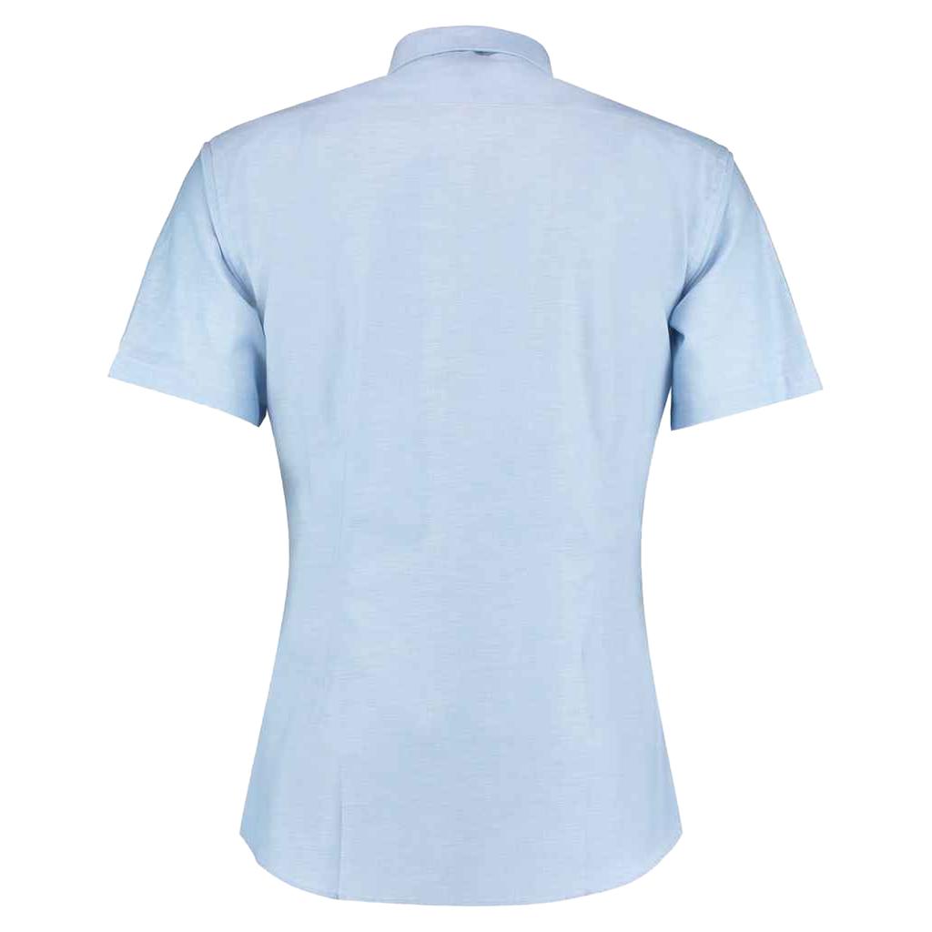 Kustom Kit Mens Oxford Slim Short-Sleeved Shirt