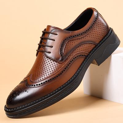 Scarpe Vera Pelle Uomo Brogues Traspiranti Nere Fondo Morbido Uomo Abbigliamento Formale Business Scarpe Casual Matrimonio uomo Zapatos Hombre