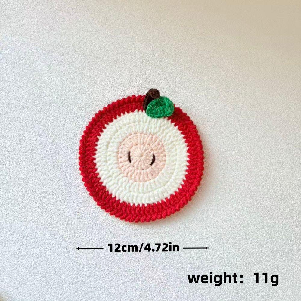 Handmade Crochet Crochet Fruit Coasters Fruit Shaped Decorative Drink Coasters  Living Room Decor