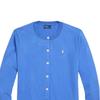 Polo Ralph Lauren Solid Color Logo Embroidered Long Sleeve Knit Top Women tops Blue WMPOSWENDW20368-400