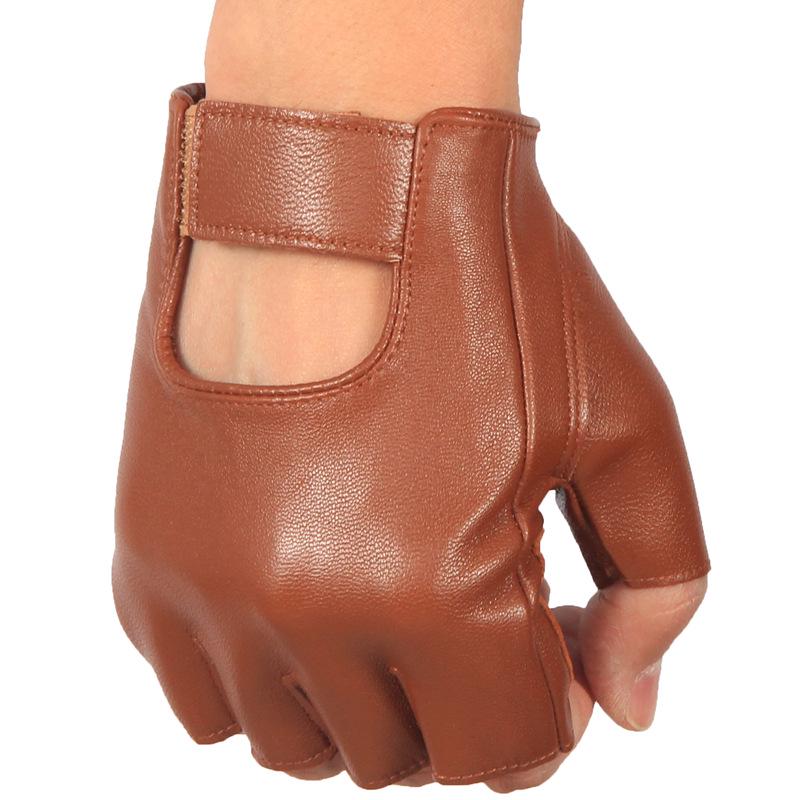 Atmungsaktive Ziegenleder-Halbfingerhandschuhe für Damen und Herren für Fitness, Autofahren, Radfahren und taktische Einsätze