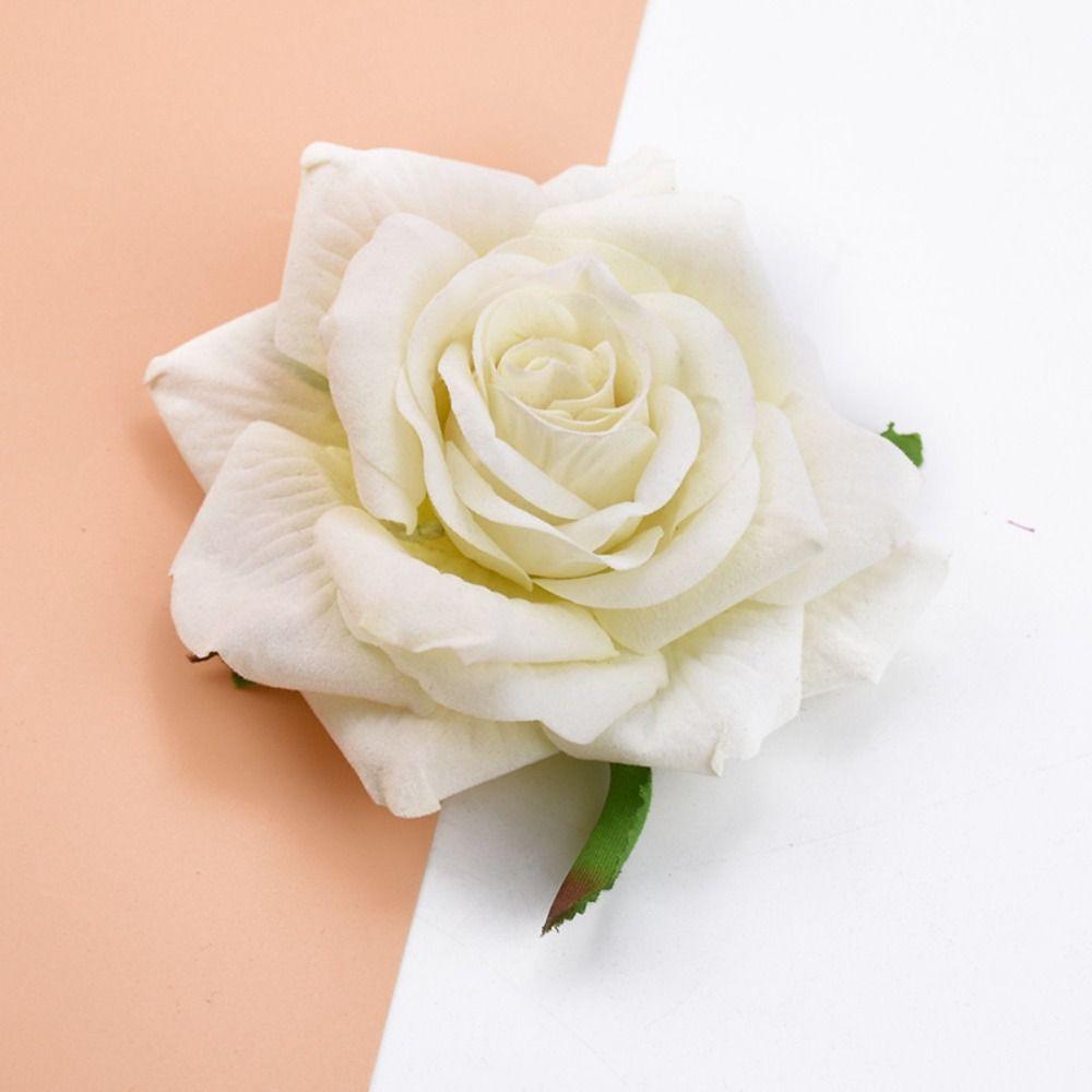 Real Touch Artificial Roses Flowers 10CM Fake Flowers Silk Roses Head  Party Wedding Decor