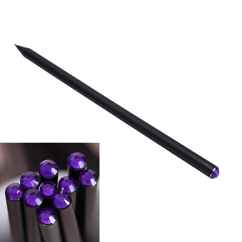 2X Černá tužka HB s barevným diamantem Školní malířská psací tužka,