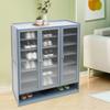 3-door 8-story Fog Blue Shoe Cabinet, Storage Cabinet Suitable for Corridors, Cloakrooms & Living Rooms, Display Storage Holder